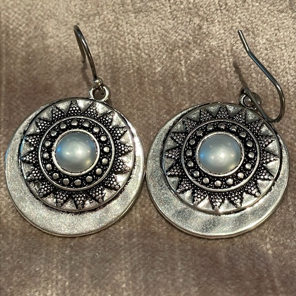 Lucky Brand Jewelry - Lucky Brand Silver Southwestern Sun Earrings
